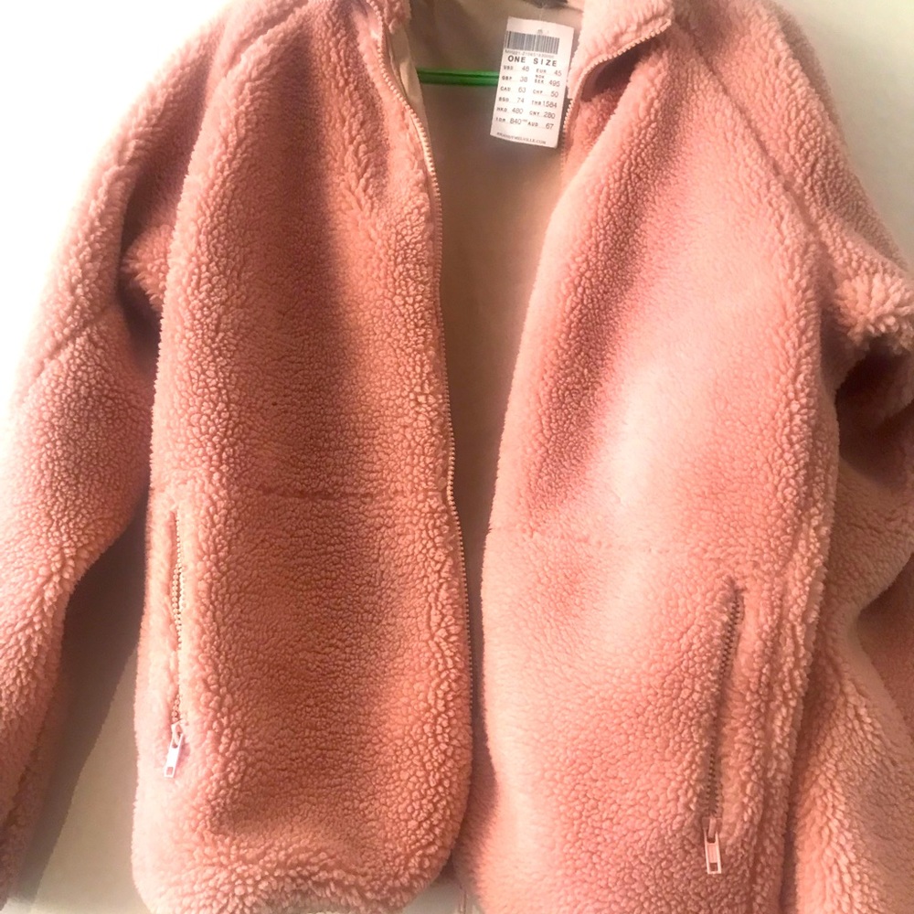Bundle of 2 brandy Melville one size pink and H&M white size us 6 teddys